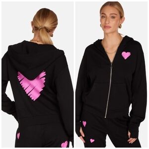 Lauren Moshi Hezley Scribble Heart hoodie